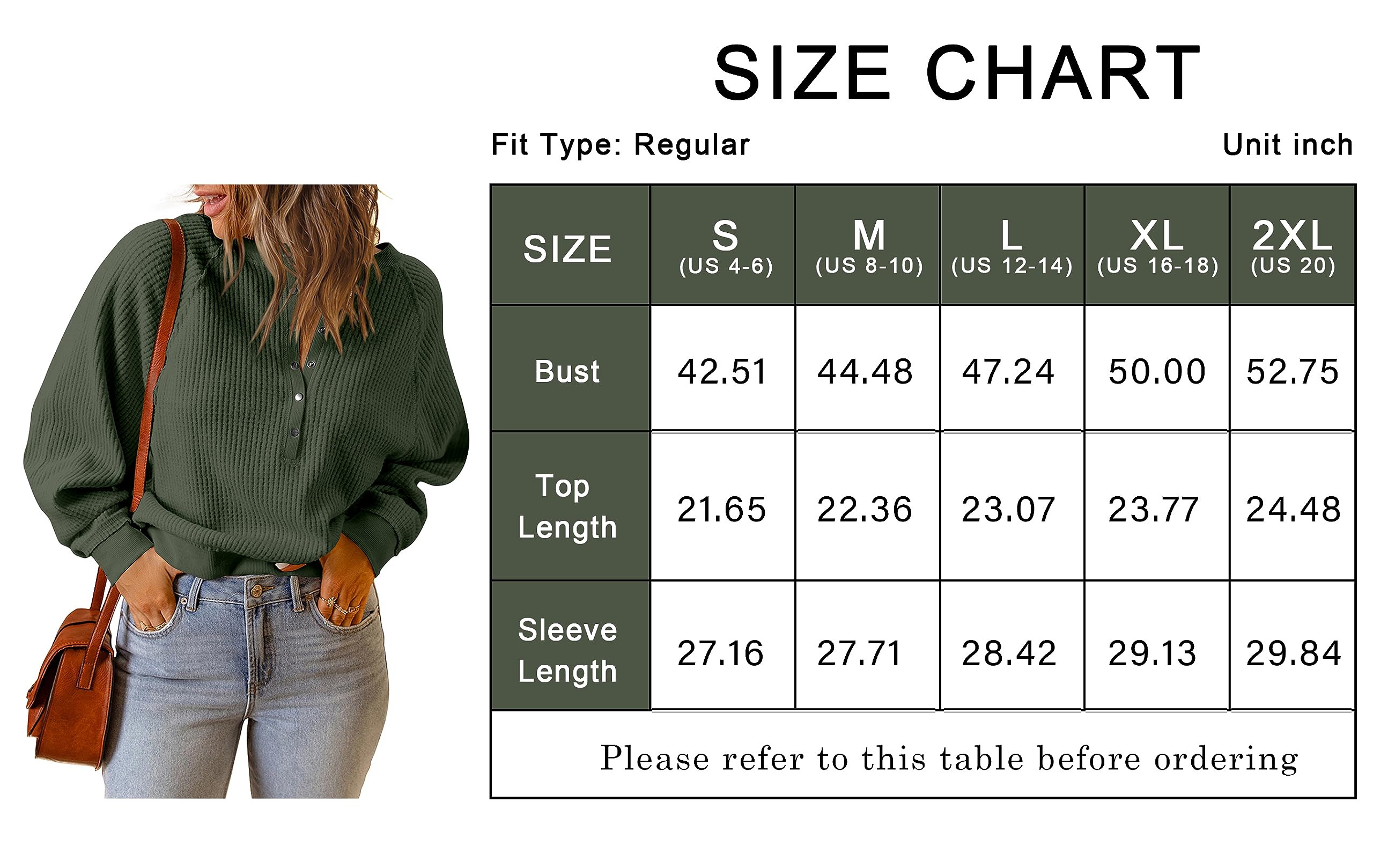 PRETTYGARDEN Women's Long Sleeve Waffle Knit Sweater - Soft Button Down Pullover V-Neck Loose Crop Top for Fall & Winter | Casual Outfits, Layering, Office Wear & Date Nights