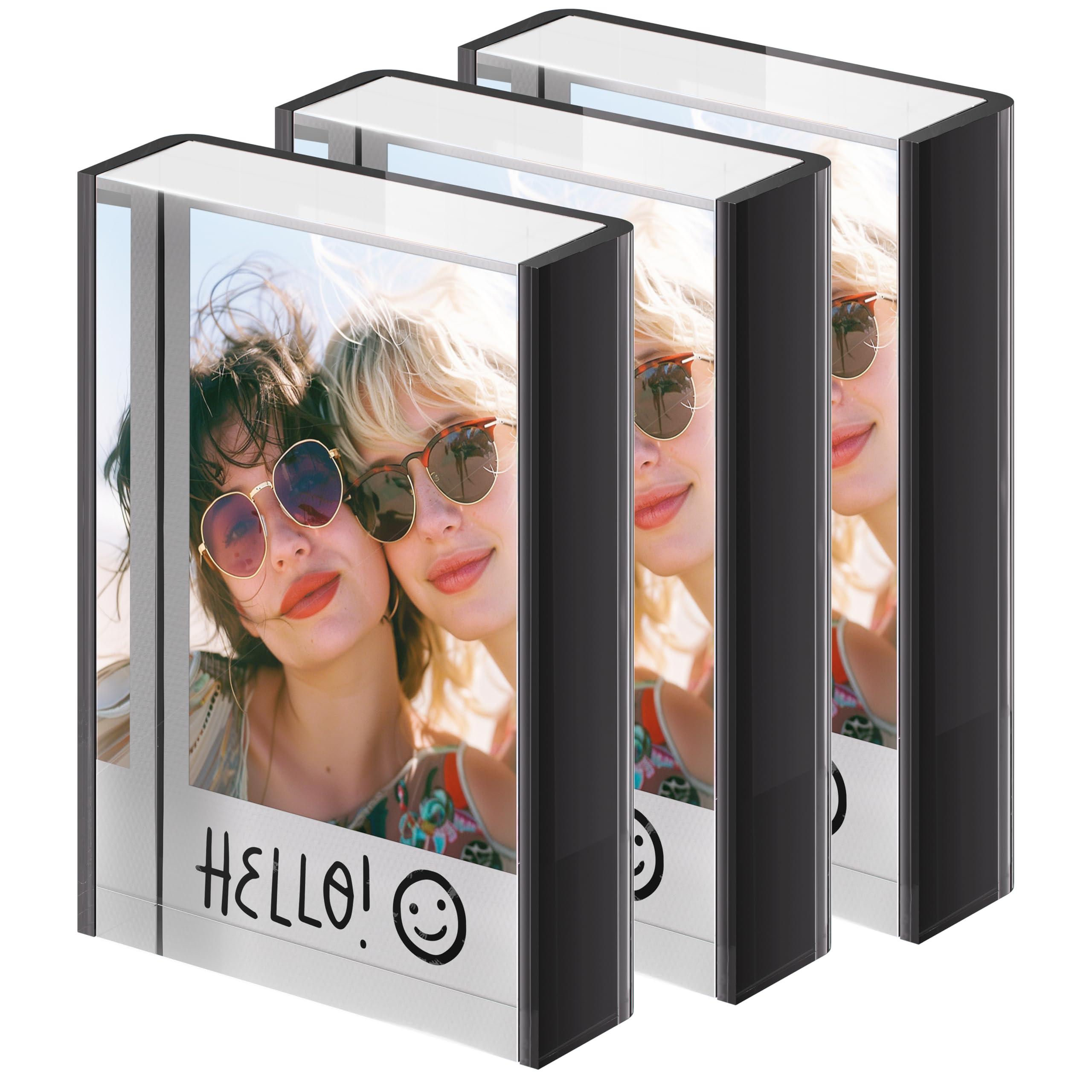 WINKINE 2x3 Polaroid Picture Frame for Fujifilm Instax Mini Film - Desktop & Wallet Size Photo Display - Freestanding Mini Film Frame for Home, Office Decor & Gift Giving