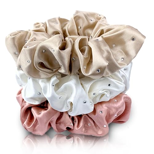 Rose Gold, Ivory, Taupe with Rhinestones