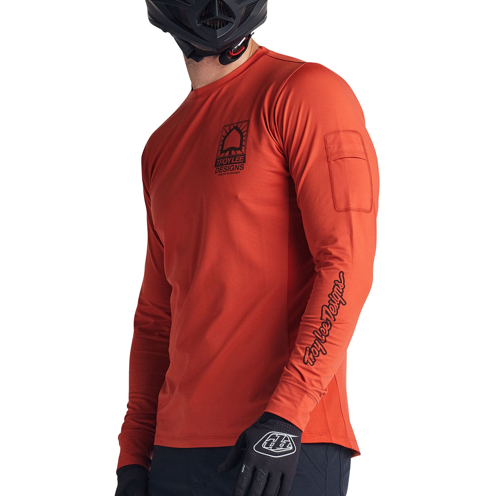 Ruckus Long Sleeve Ride Tee - Create To Destroy Brick - Motorcycle Riding Shirt for Men - Perfect for Bikers & Outdoor Adventures