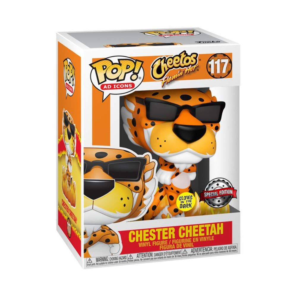 Funko POP! Ad Icons #117 - Chester Cheetah Glow in The Dark Exclusive Vinyl Figure - Perfect for Collectors, Gaming Rooms & Pop Culture Displays