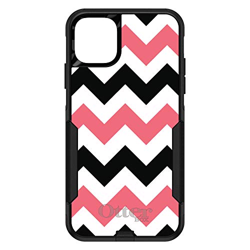 Black Pink Chevron Stripes On Black Case