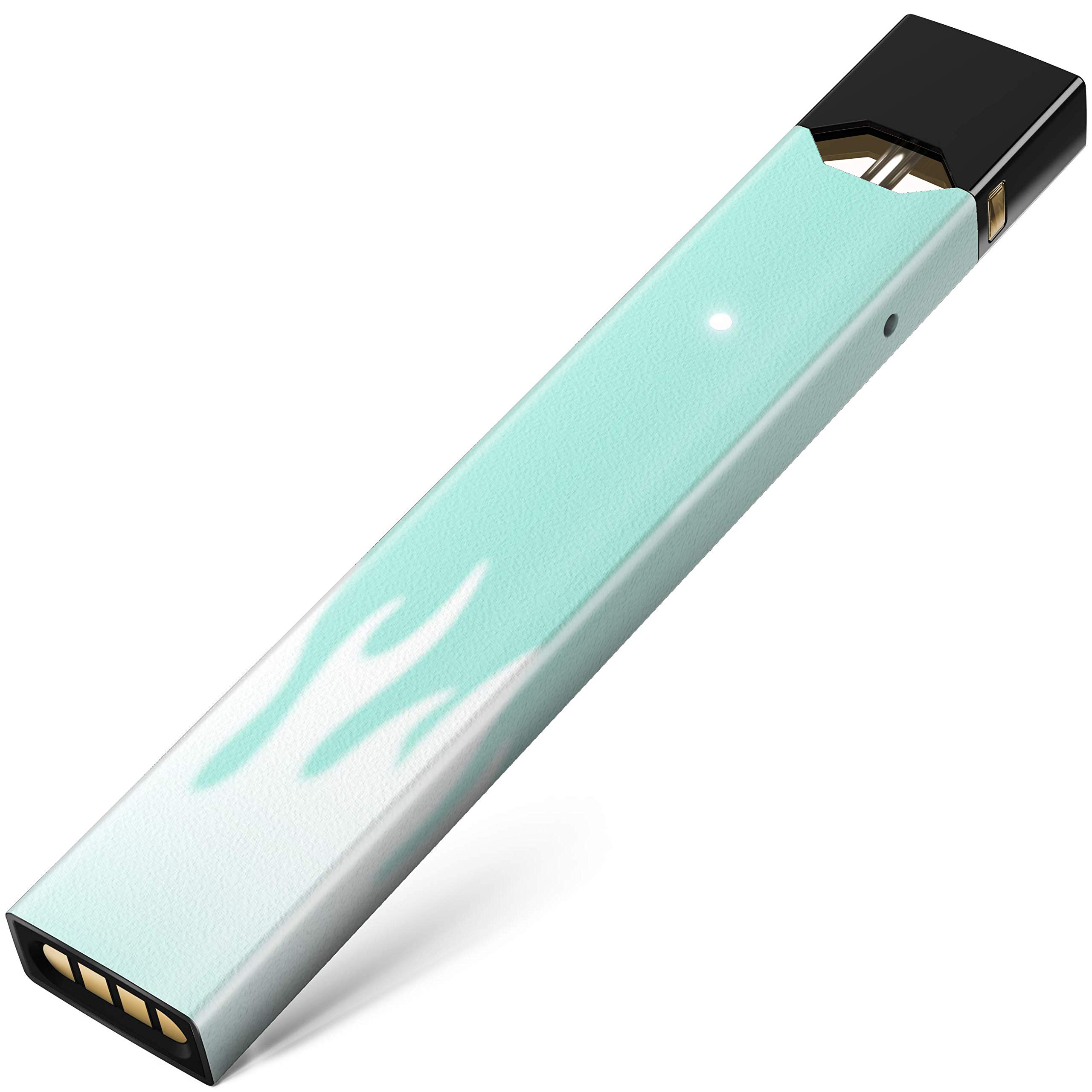 Pastel Green Flame Vinyl Skin Sticker Wrap for Juul E-Cigarette - Protective Decal with Adhesive Backing - Perfect for Personalizing & Protecting Your Juul Device at Home, Work or Travel