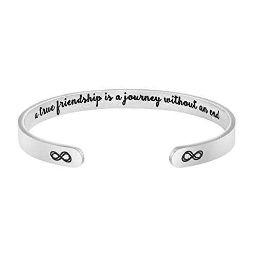 Personalized Hidden Message Cuff Bracelet - Inspirational Jewelry Gift for Women, Birthday Present, Motivational Quote Bangle for Wife, Mom, Sister - Perfect for Anniversaries, Graduation & Special Occasions