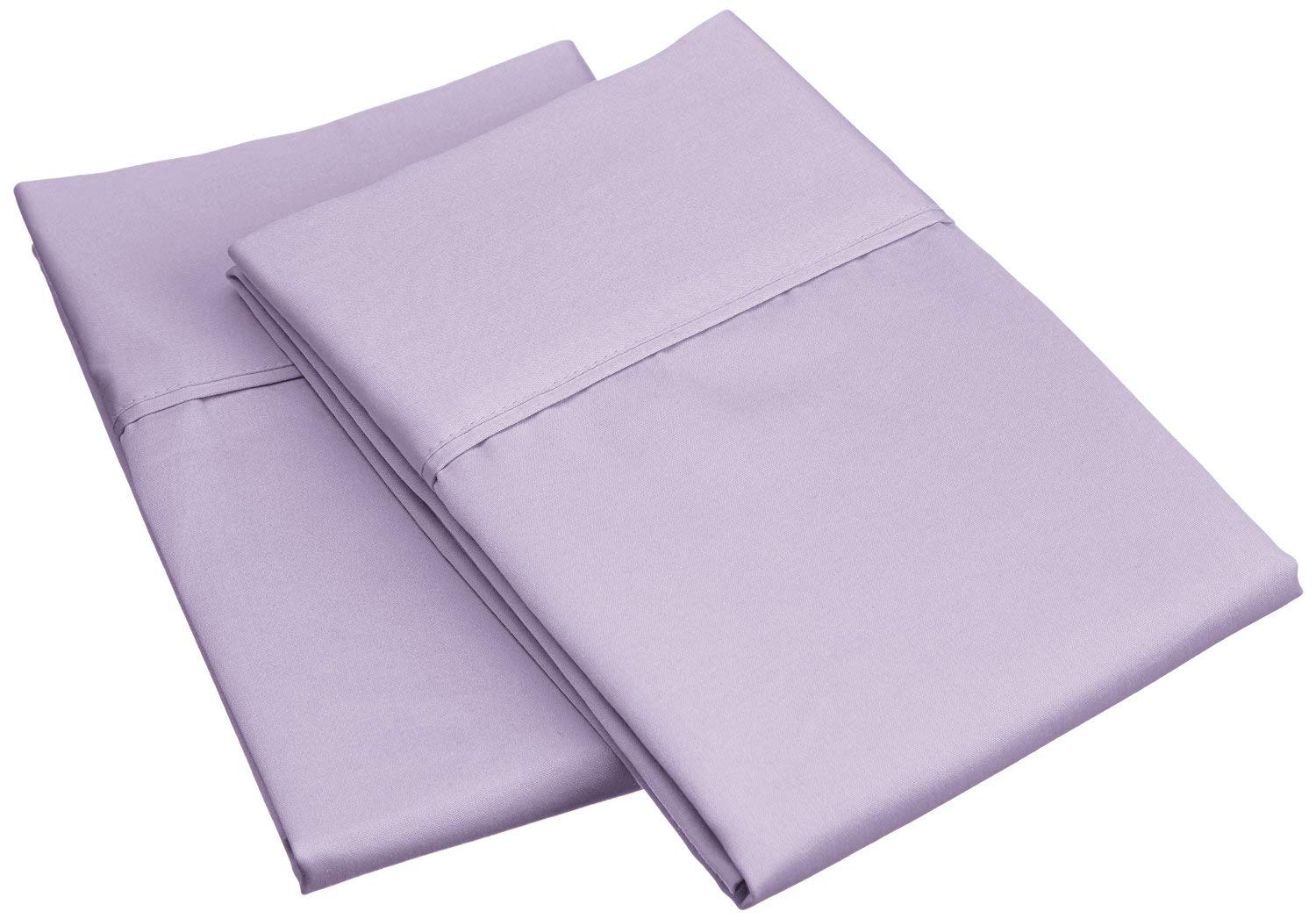 Royal Tradition 100% Cotton 300 Thread Count Standard/Queen Pillowcases Set of 2 - Soft Lilac Pillow Covers for Bedroom Luxury & Comfort | Perfect for Master Bedroom, Guest Room & Hotel Style Decor