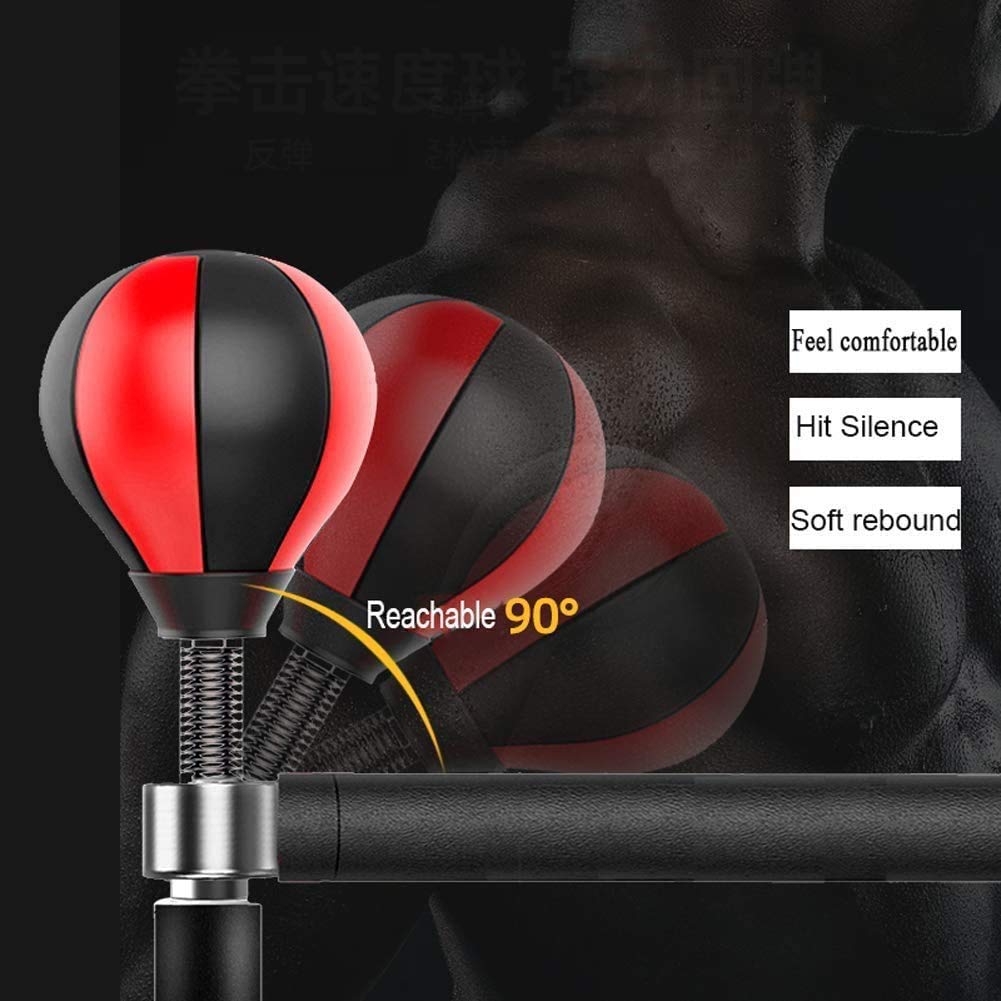Heavy Duty Free Standing Punching Bag Stand with Suction Cup Base & Reflex Bar - 360° Swing for Boxing Training - Perfect for Adults & Teens - Home Gym, Garage, or Backyard Workout Equipment