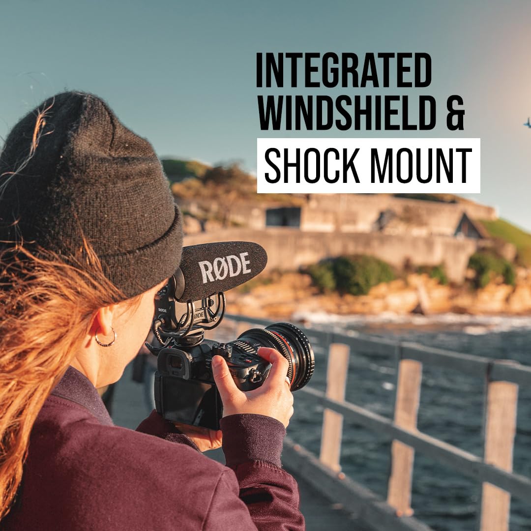 Rode VideoMic Pro+ Professional Shotgun Microphone for DSLR & Mirrorless Cameras - Black | Perfect for Vlogging, Filmmaking & Interviews (Camera-Mount)