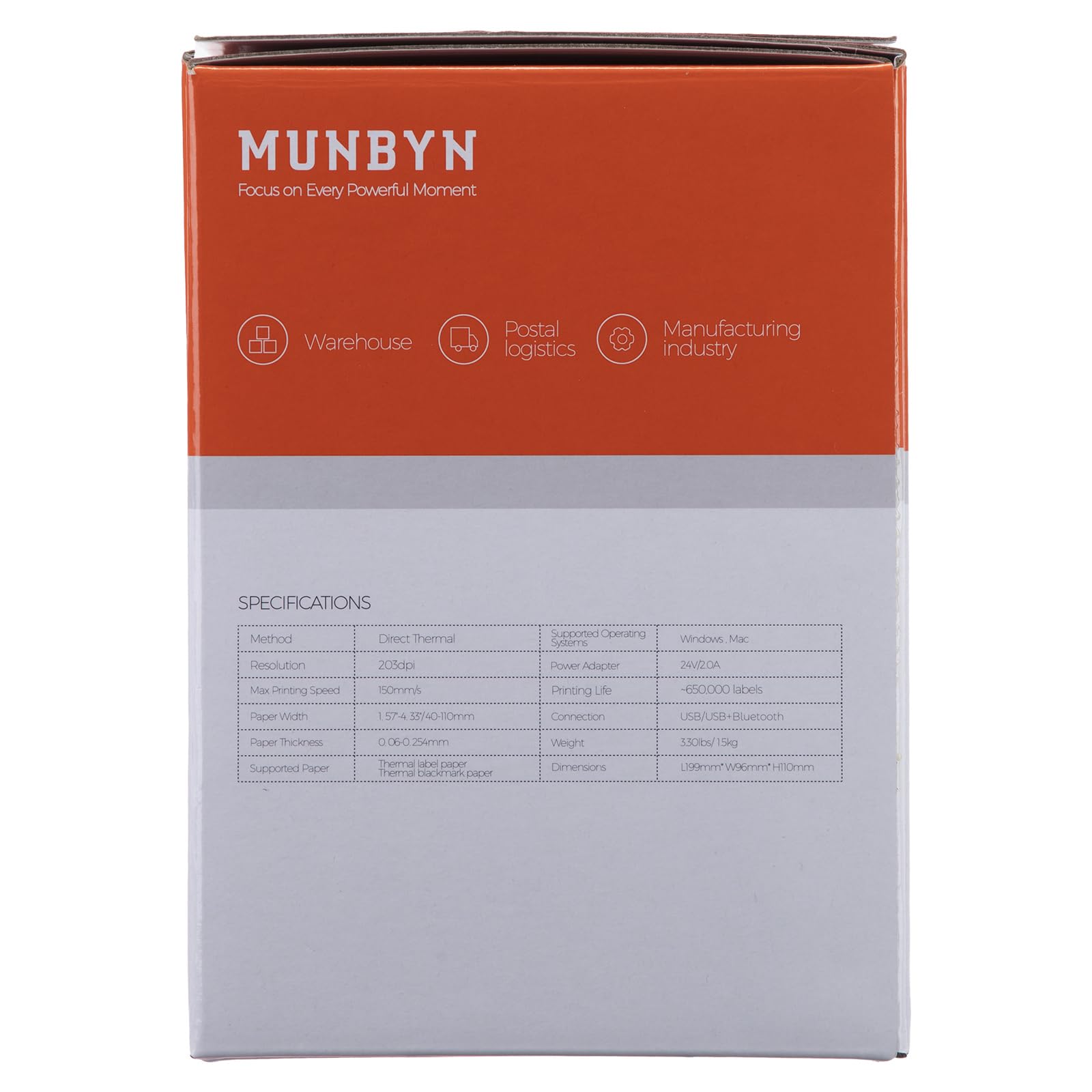 MUNBYN 4x6 USB Thermal Shipping Label Printer for Home & Small Business - Compatible with Canada Post, Purolator, UPS, FedEx, DHL (Pink) - Perfect for E-commerce, Online Sellers & Package Shipping