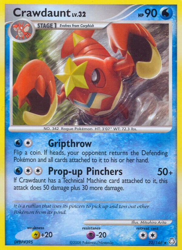 Pokemon TCG Crawdaunt EX [LA 22/146] - Rare Trading Card for Collectors & Battles - Perfect for Tournaments & Deck Building
