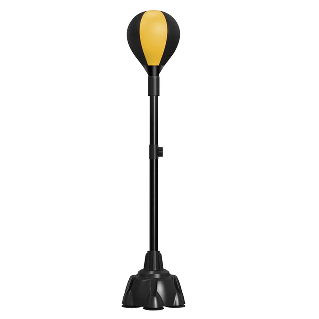 **Free Standing Punching Bag - Adjustable Height 90-155cm, Boxing Reflex Cobra Bag for Fitness & Training, Reaction Target for Home Gym (Yellow) - Perfect for Boxing Practice, MMA Training & Home Workouts**