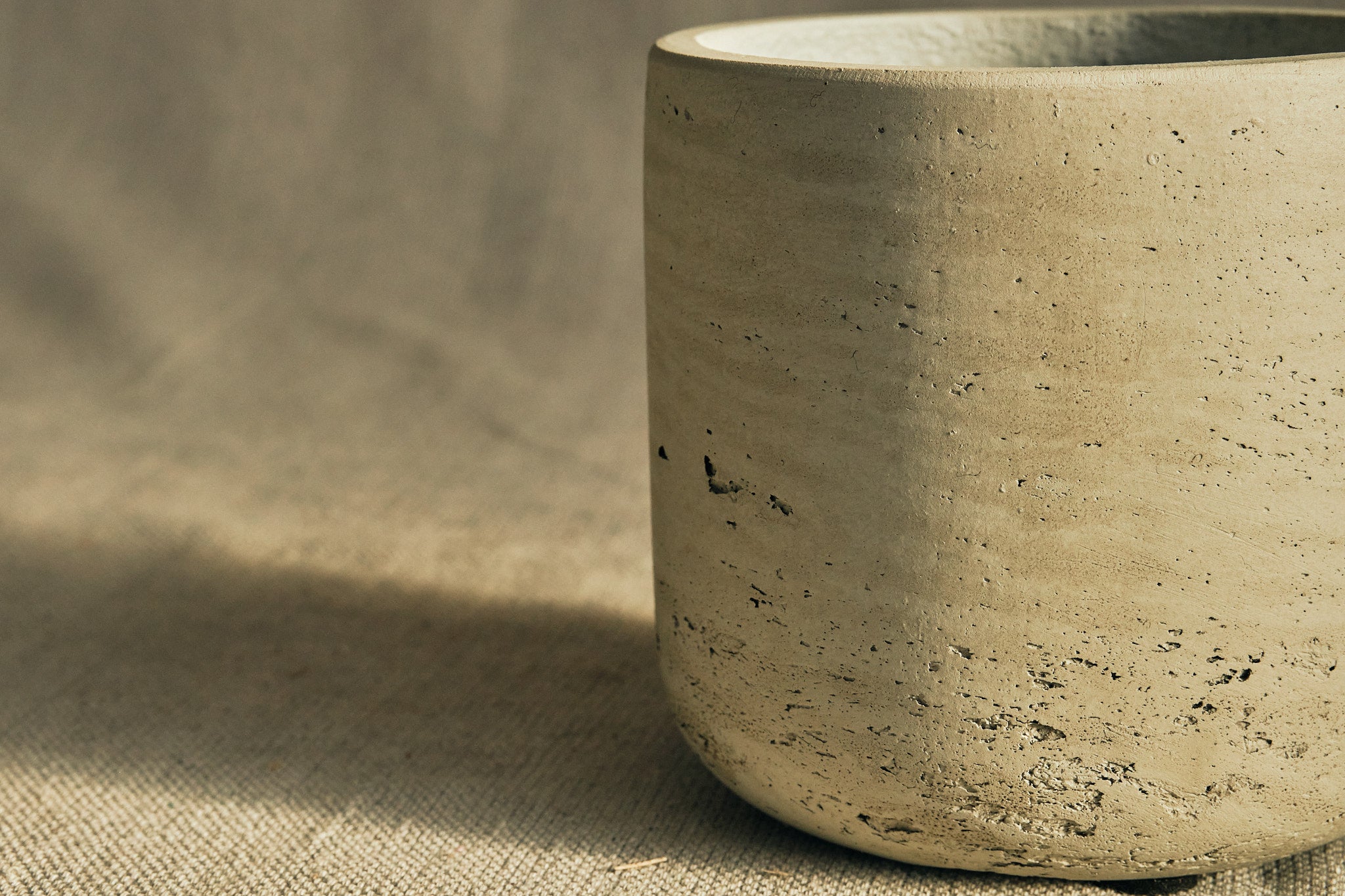 Straight Sided Cement Planter Pots - 12cm & 15cm Diameter - Modern Indoor/Outdoor Plant Containers for Succulents, Herbs & Small Plants