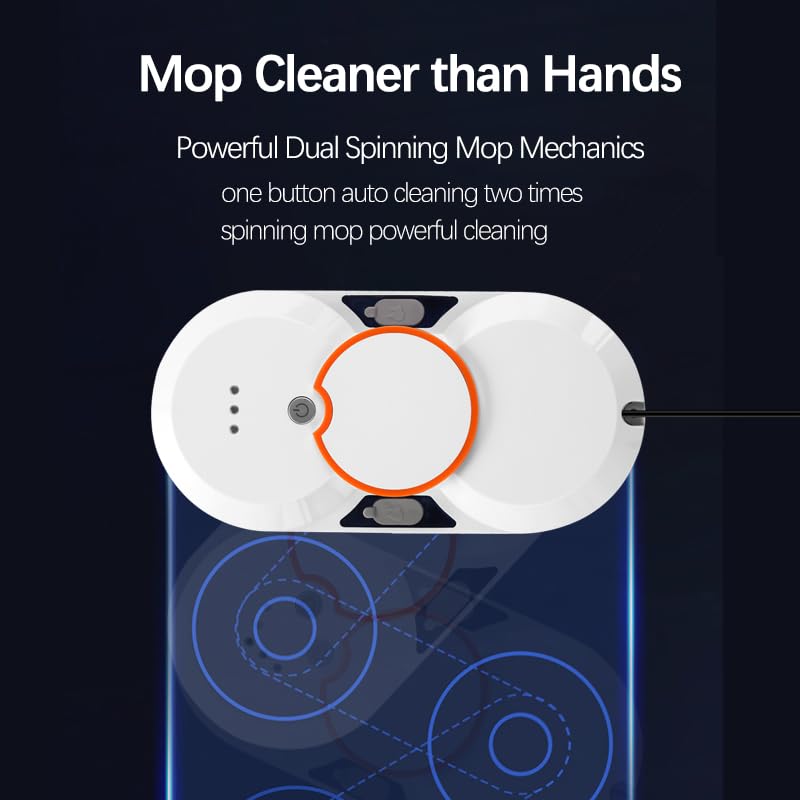 Smart Window Cleaning Robot with Dual Auto Water Spray & 5600Pa Strong Suction - Automatic Glass Cleaner for High Windows, Tiles & Doors (Indoor/Outdoor Use) - Perfect for Skyscrapers, Home Windows & Glass Balconies