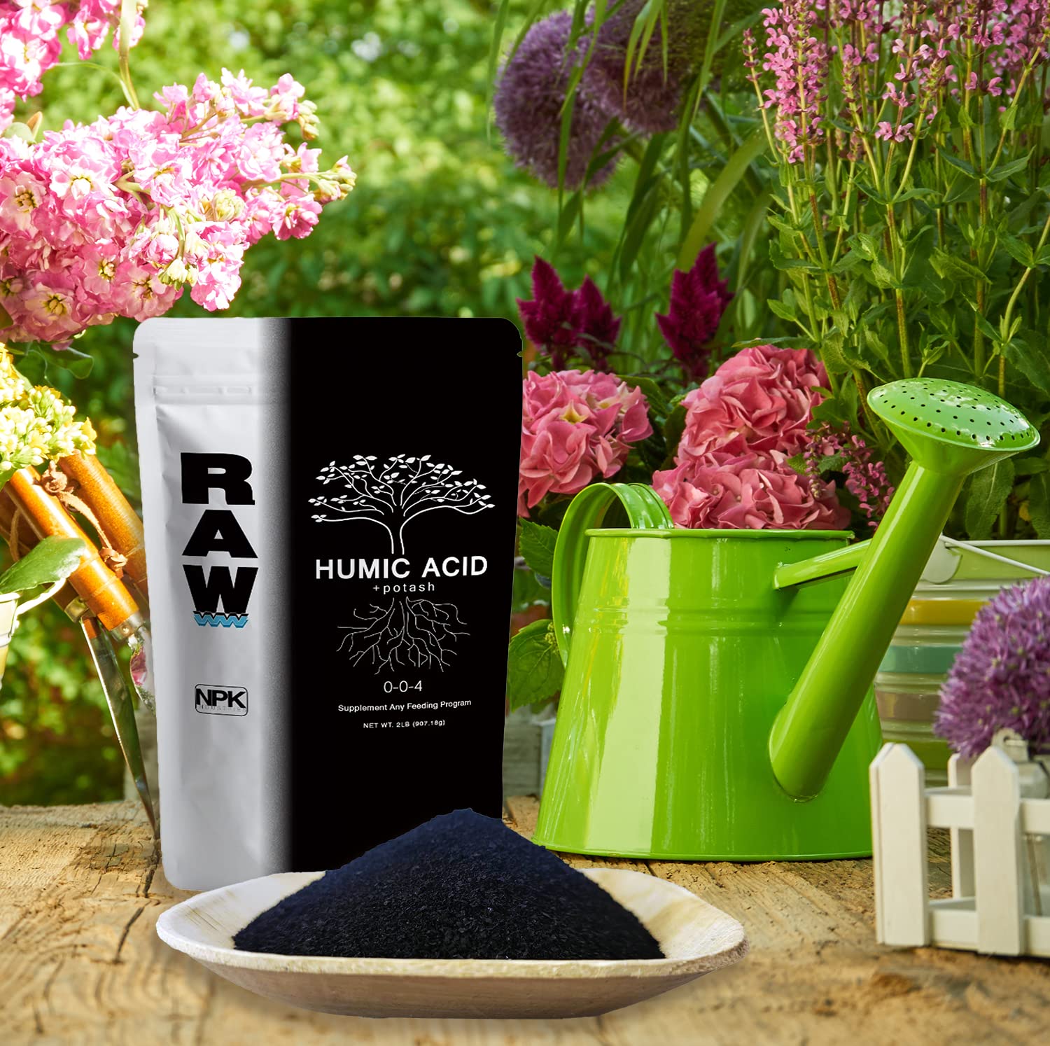 Premium RAW Humic Acid for Plants - Organic Soil Conditioner & Growth Booster for Gardens, Lawns & Indoor Plants | Improves Nutrient Absorption & Root Development