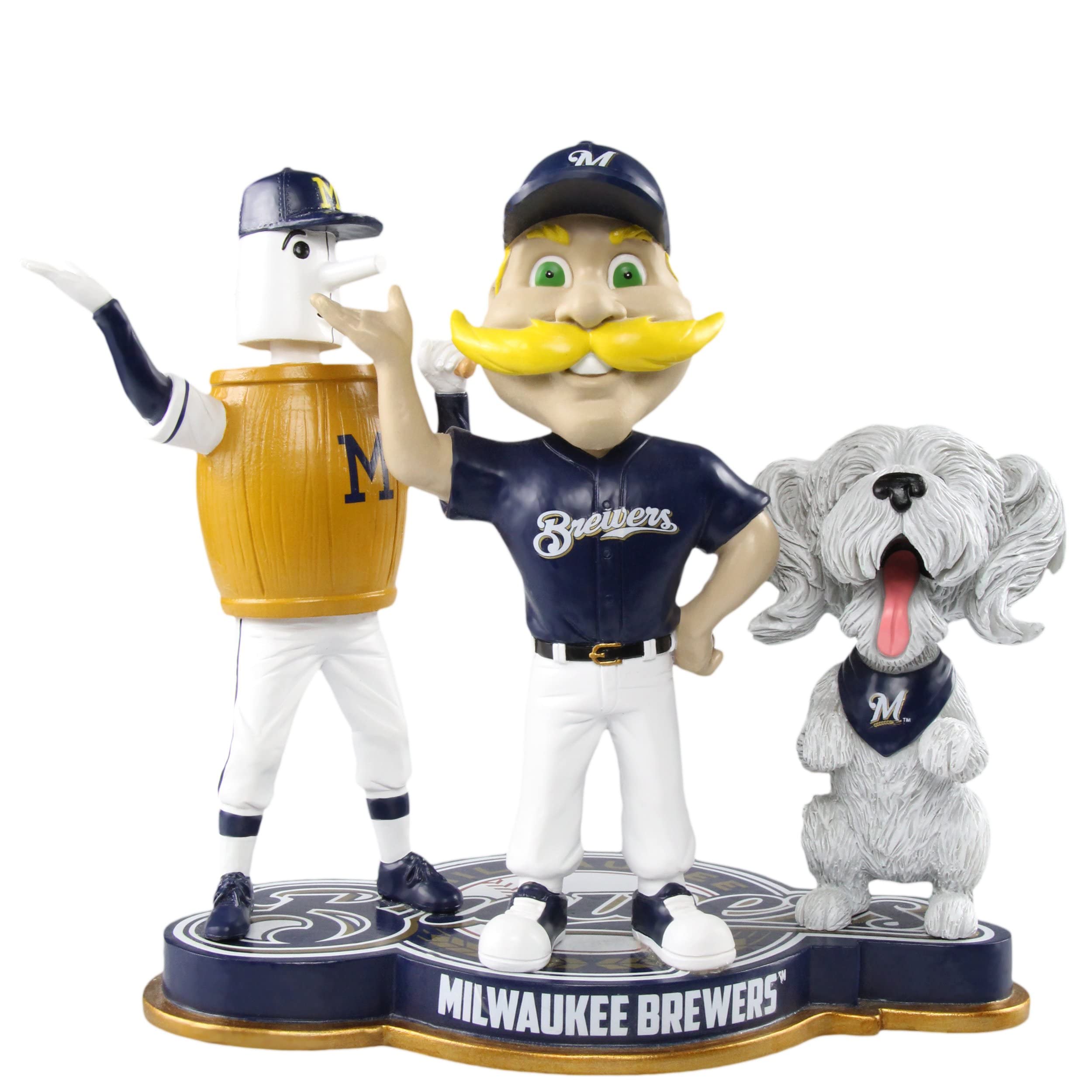 Milwaukee Brewers Triple Special Edition Bobblehead - MLB Baseball Collectible for Fans & Memorabilia Enthusiasts - Perfect for Home Display, Office Decor, and Sports Gifts