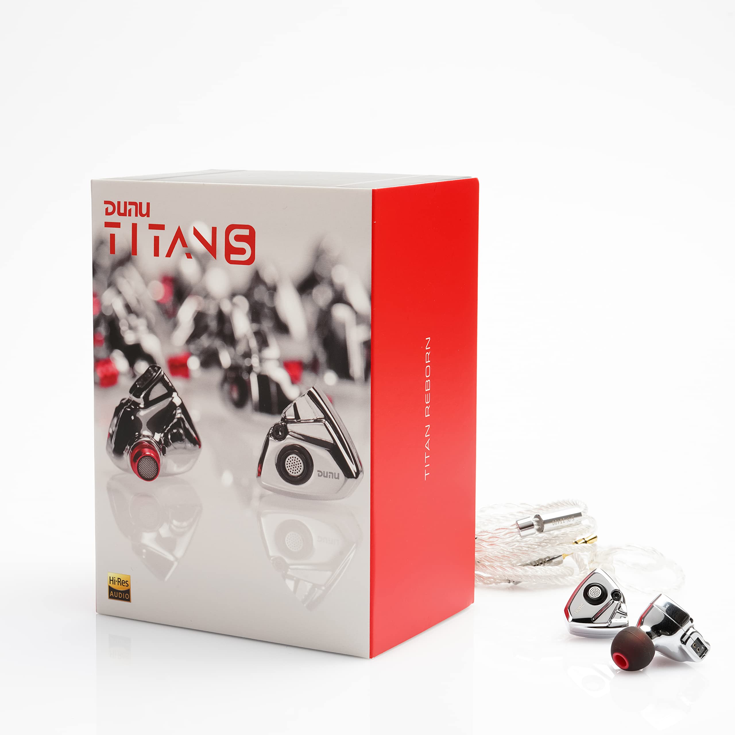 DUNU Titan S HiFi In-Ear Monitors with 11mm Dynamic Driver - Premium Sound Quality IEM Earphones (Silver) for Audiophiles, Music Lovers & Studio Monitoring