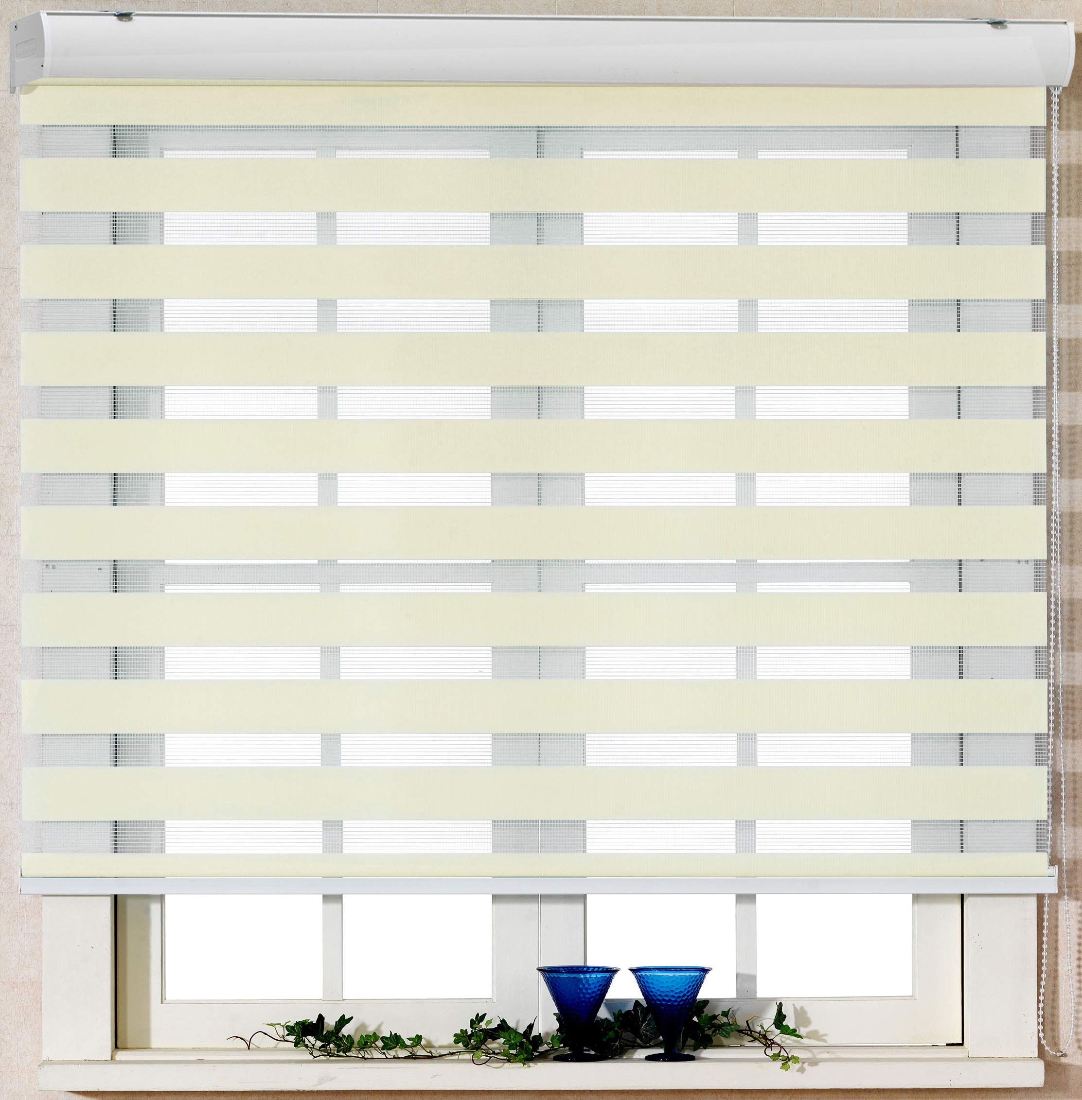 Custom Cut to Size Zebra Roller Blinds - Dual Layer Shades for Light Control (71.75