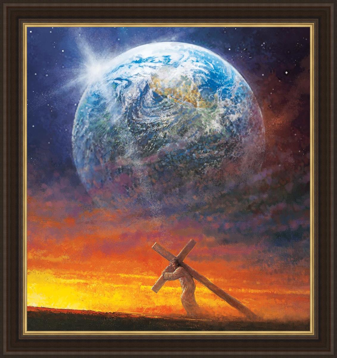 Behold The Lamb of God Large Wall Art - Religious Home Decor for Living Room, Church & Office - Inspirational Christian Canvas Painting