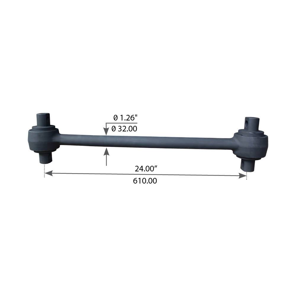 Heavy Duty Torque Rod with Bushing - Replacement for 17QF460P240, 62000610, K195375 - Perfect for Truck Suspension Repair & Maintenance
