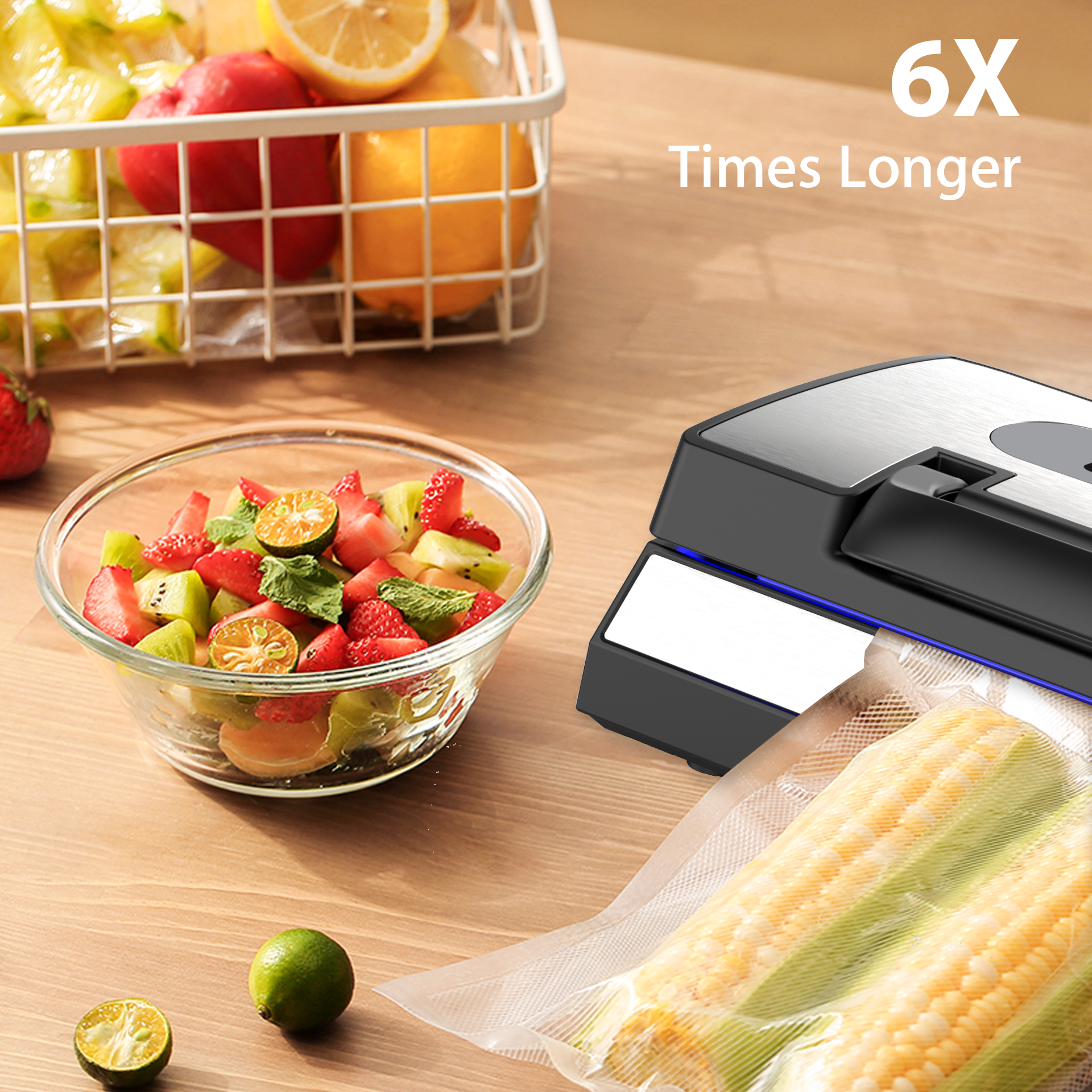 Flora Heavy Duty Commercial Food Vacuum Sealer Machine with 6m Bag Roll - FL FVS 5188 | Perfect for Restaurant, Deli & Home Food Storage | AU Stock