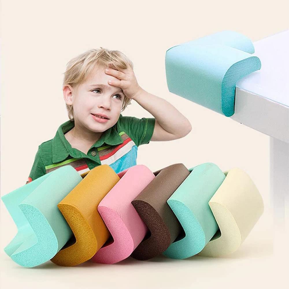 TopHomer 8 Pack Pink Corner Guards - Baby Proofing Furniture Edge Protectors for Tables, Cabinets & Sharp Corners - Soft Safety Bumpers for Child & Pet Protection (Home, Office, Nursery Use)