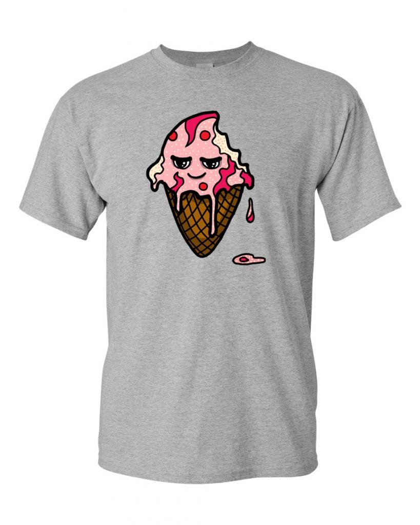 Funny Ice Cream Cone Graphic T-Shirt for Adults - Soft Cotton Casual Tee - Perfect for Summer Outings, Beach Trips & Casual Wear