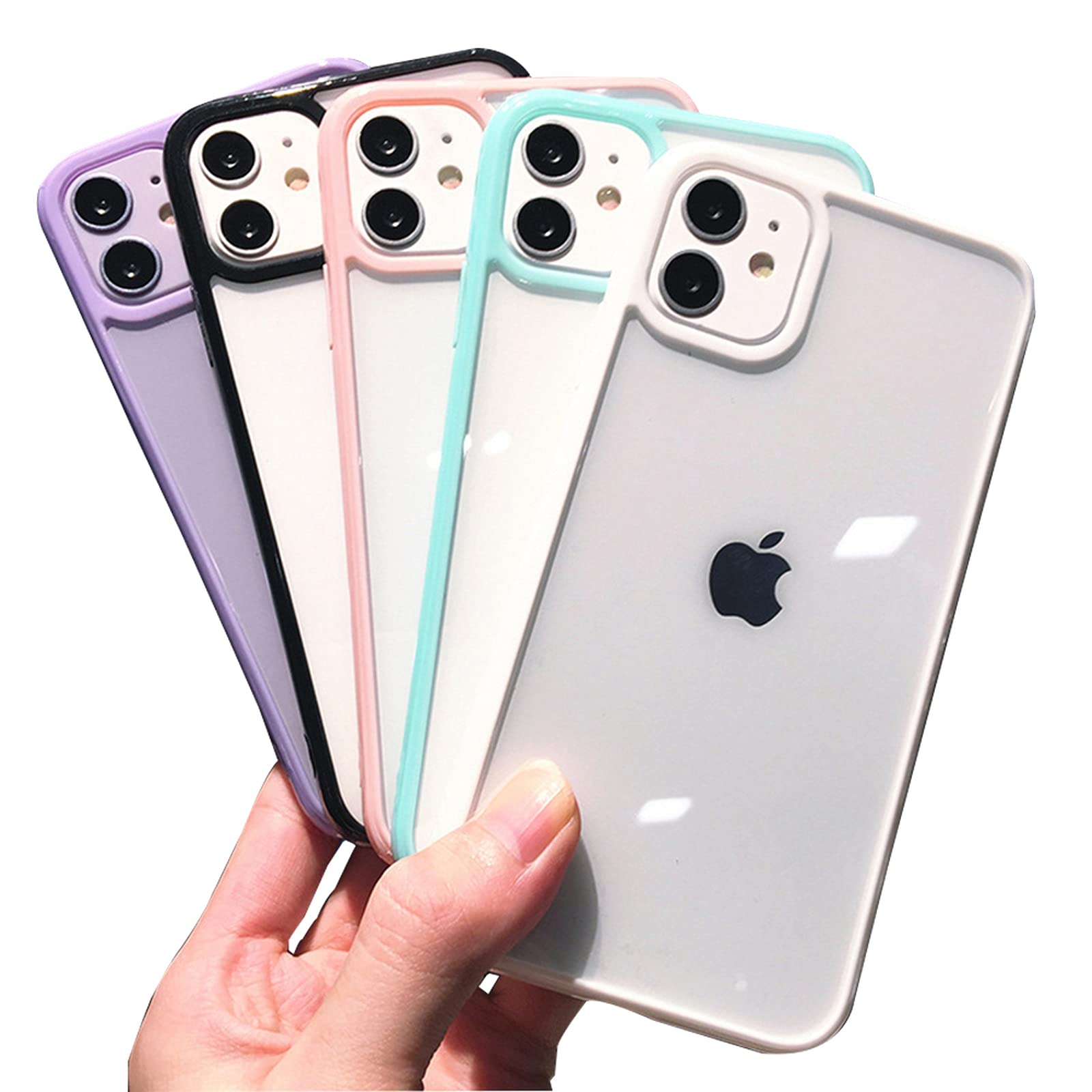 Armor Matte Case for iPhone 12 11 Pro Xs Max Xr X 6 7 8 Plus SE Mini - Luxury Silicone Bumper Clear Hard PC Cover - Durable Protection for 12 Pro (6.1) - Perfect for Everyday Use and Travel