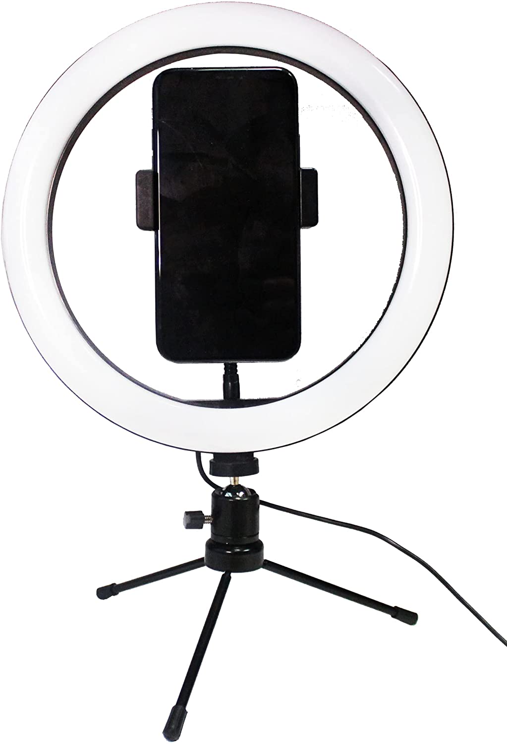 IFOCUS 10 Inch LED Ring Light with Adjustable Brightness & Color Temperature, Includes Mini Tripod Stand - Perfect for Makeup, YouTube Videos, TikTok Live Streaming & Photography