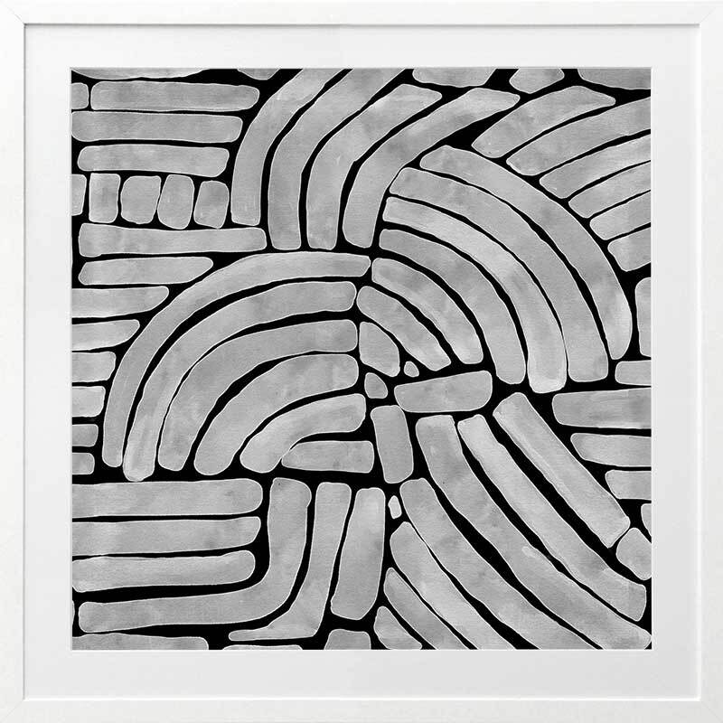 Arching Echoes Framed Art Print - Modern Abstract Wall Decor for Living Room, Bedroom & Office - Perfect for Home & Office Decor