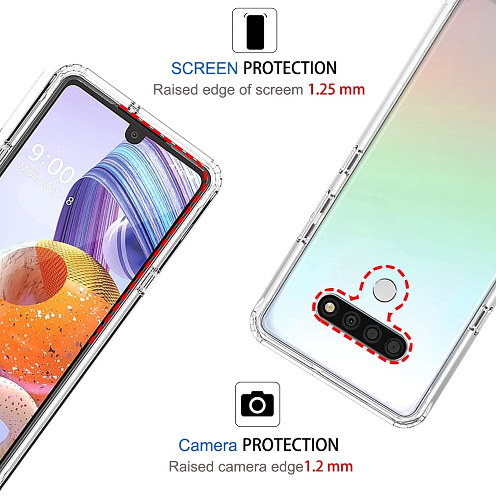 Clear Shockproof TPU Phone Case for LG Stylo 6 - Crystal Transparent Protective Cover with Bumper Design | Perfect for Women & Girls | Everyday Protection, School, Work & Travel