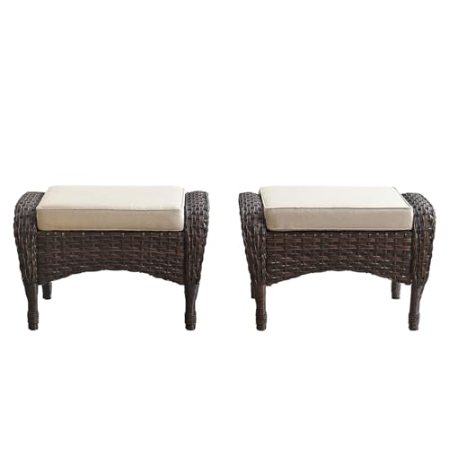 Brown Wicker / Beige Cushion