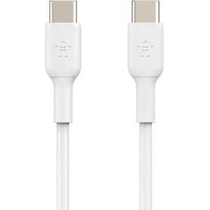 Belkin 1m USB-C to USB-C Fast Charging Cable | High-Speed Data Transfer | 25,000+ Bend Durability Tested | White | Perfect for Smartphones, Tablets & Laptops