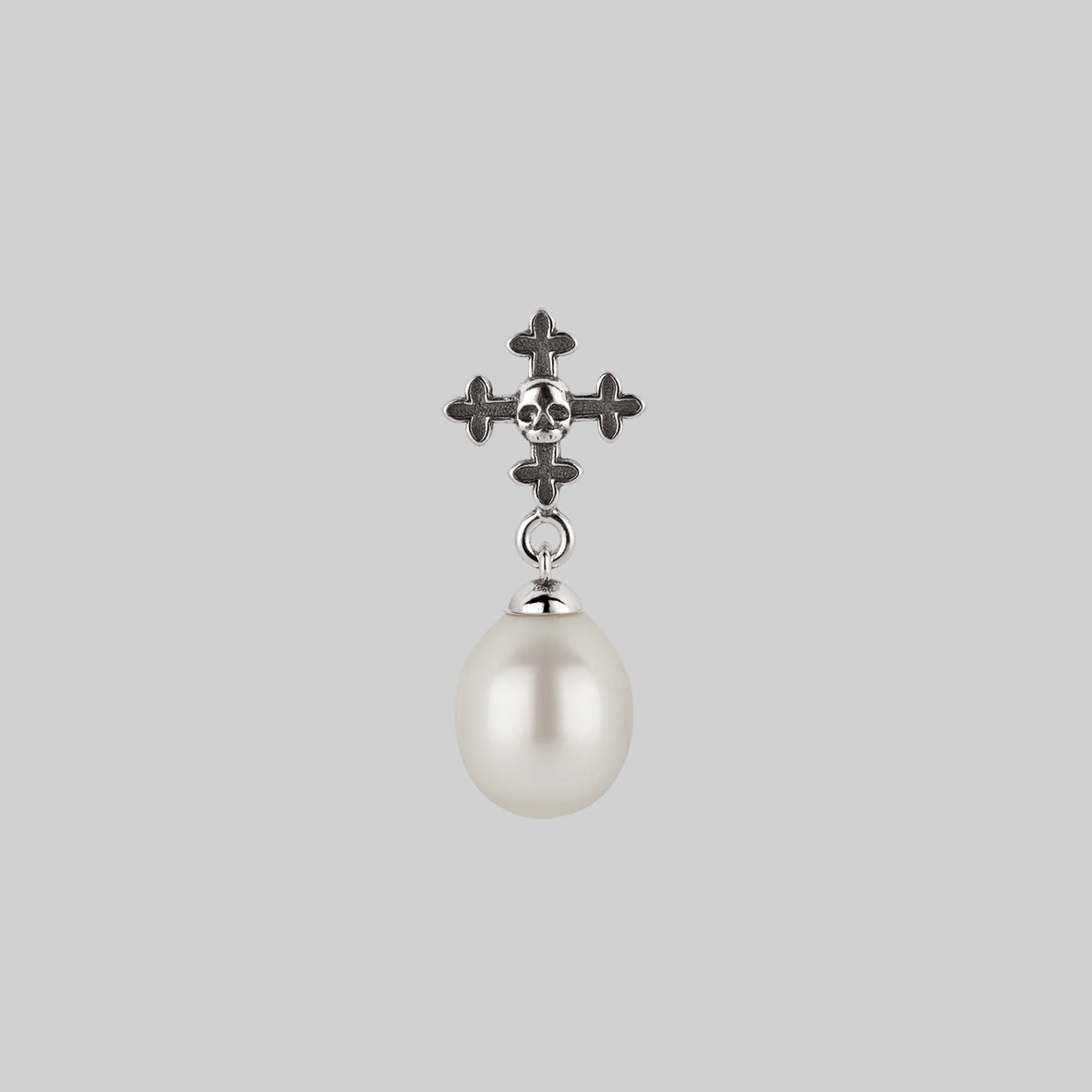 OPHELIA Medieval Cross Stud Earrings in Sterling Silver - Gothic Jewelry for Women, Perfect for Renaissance Fairs, Weddings & Everyday Boho Style