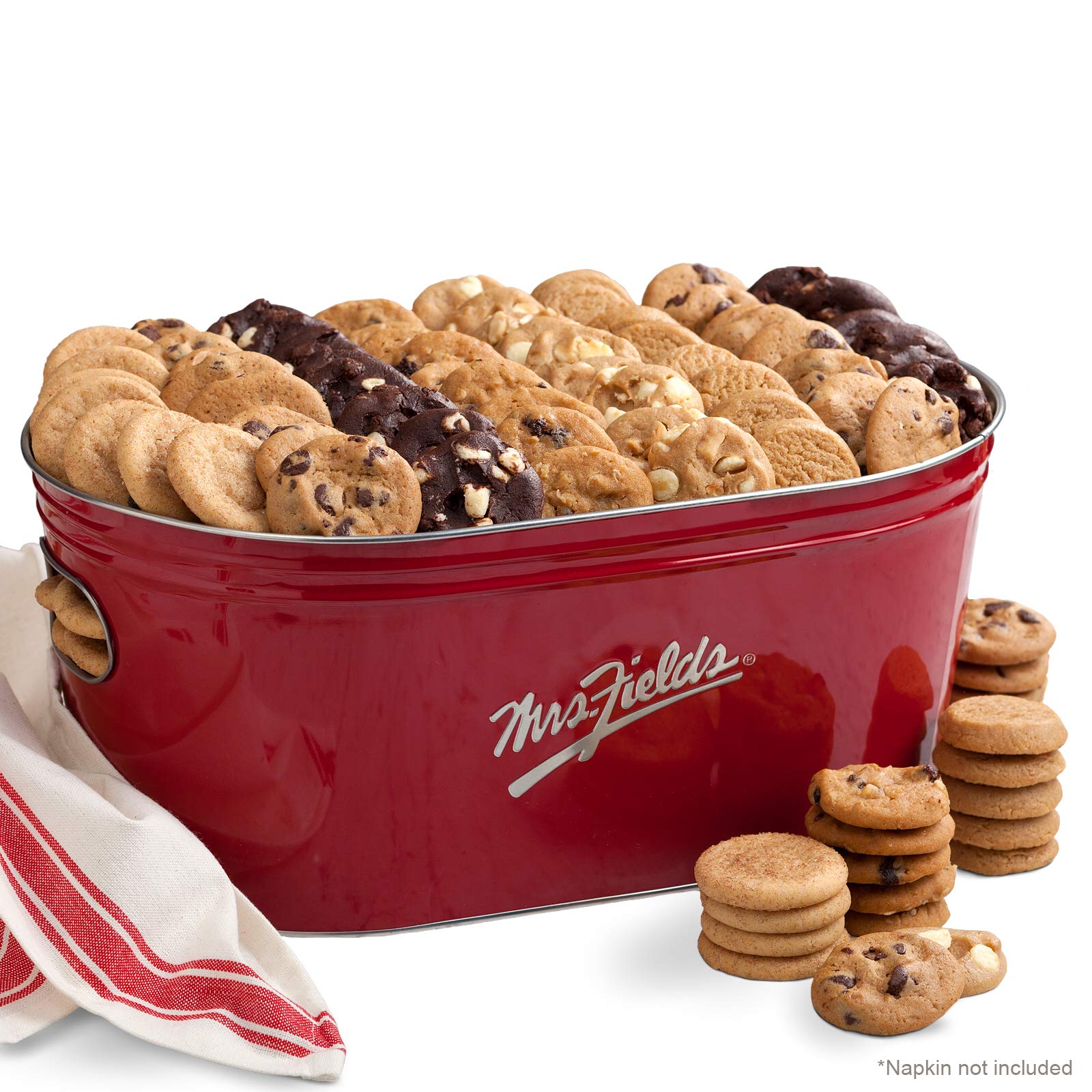 Mrs. Fields Nut Free Signature Heritage Cookie Tub - 144 Bite-Sized Assorted Cookies (3 Flavors) | Allergy Friendly Snacks for School, Parties & Gift Giving