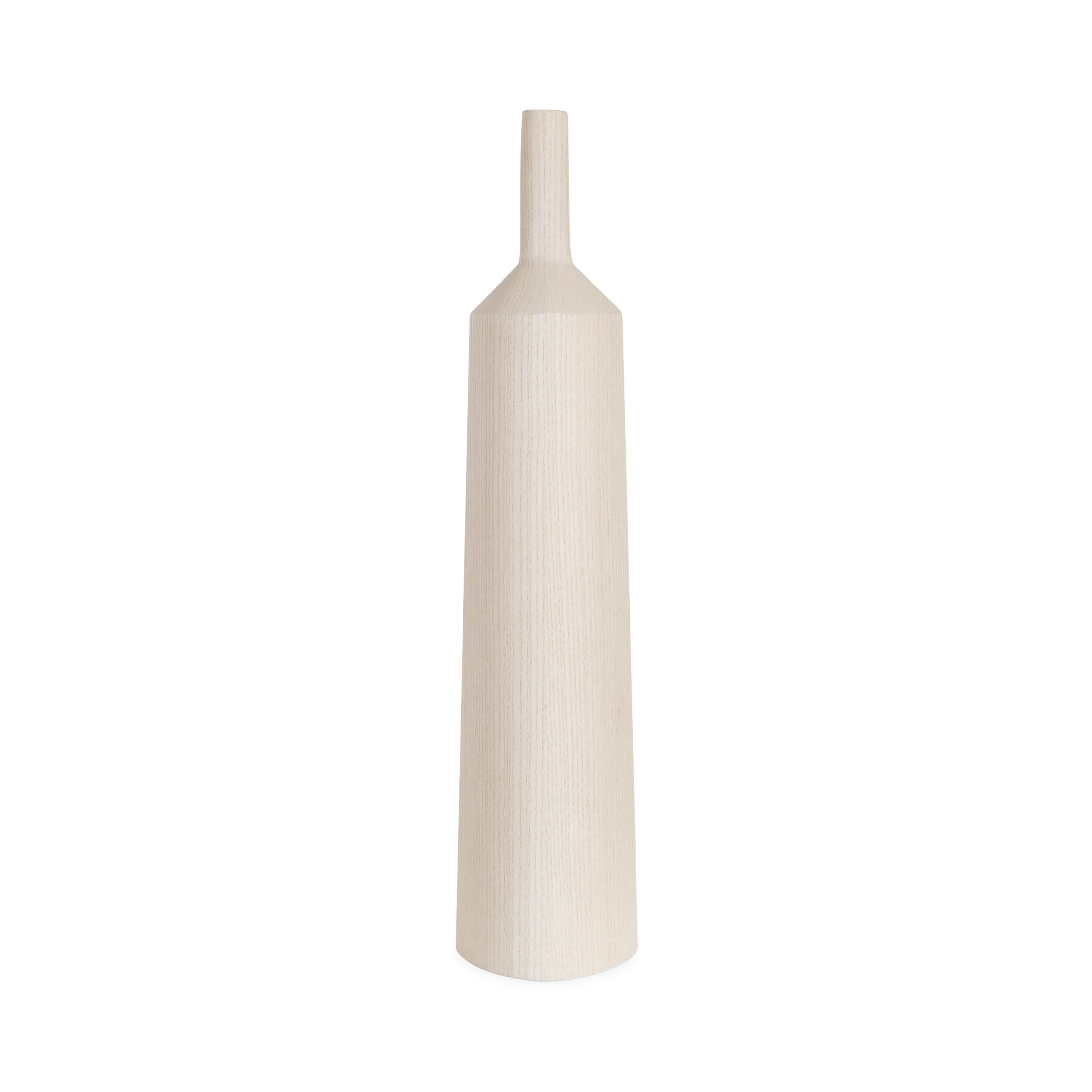 Handcrafted Ash Wood Vase - Natural Wooden Bottle Vase for Home Decor, Wedding Centerpieces & Boho Style Interior Design