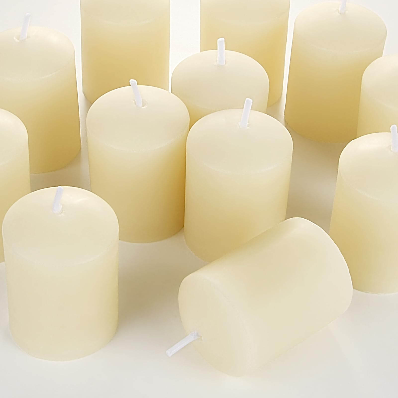 Natural Beeswax Candles - Dripless, Smokeless for Home & Parties (Pack of 12)