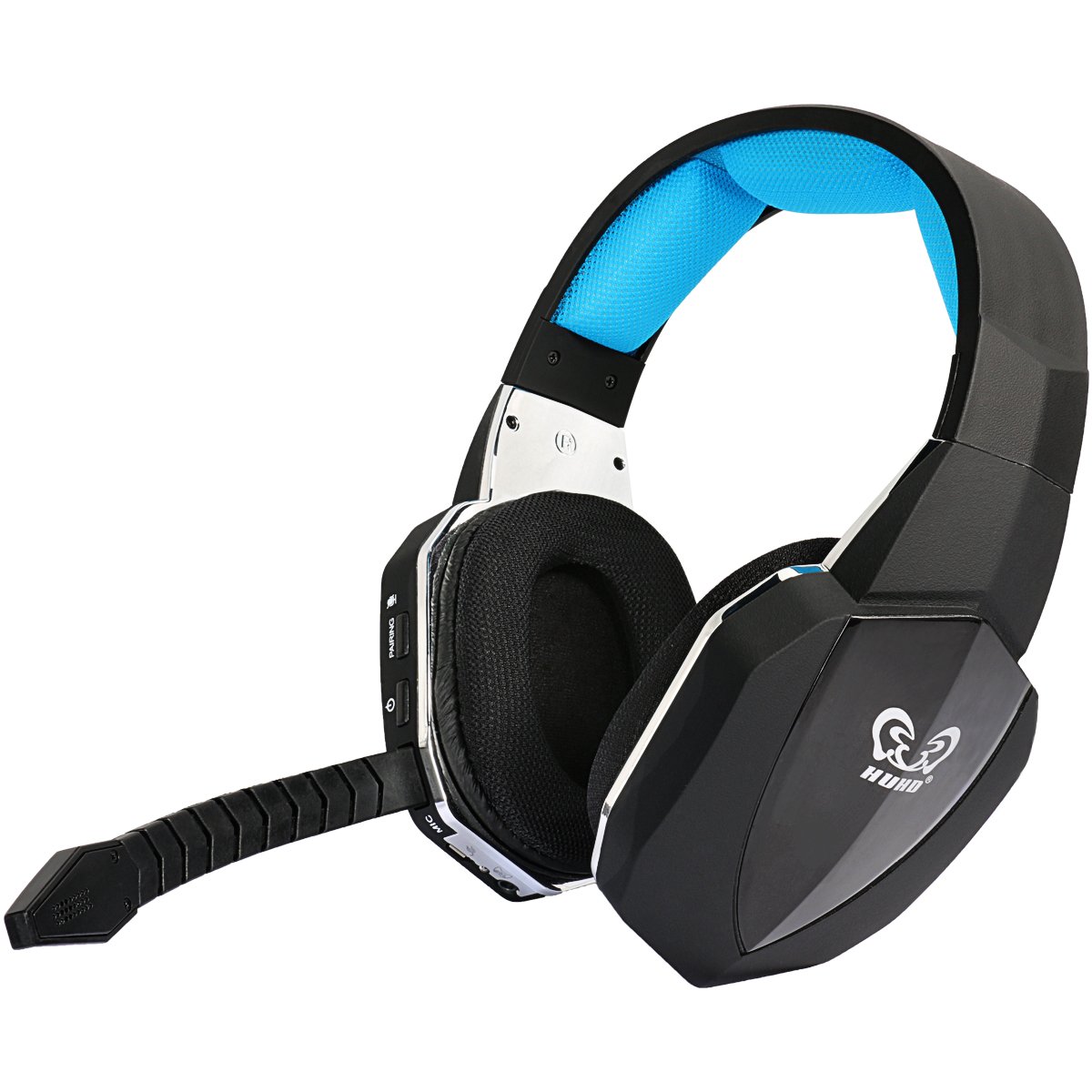 Wireless Optical USB Gaming Headset for PS4, PS3, Xbox 360, PC - Over-Ear Comfortable Headphones with Noise Cancellation for Xbox One (Black) - Perfect for Competitive Gaming & Long Gaming Sessions