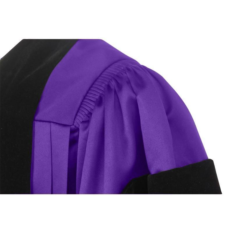 Premium Purple Graduation Gown for PhD & Doctoral Ceremonies - Elegant Formal Wear for Graduation, Commencement & Academic Events