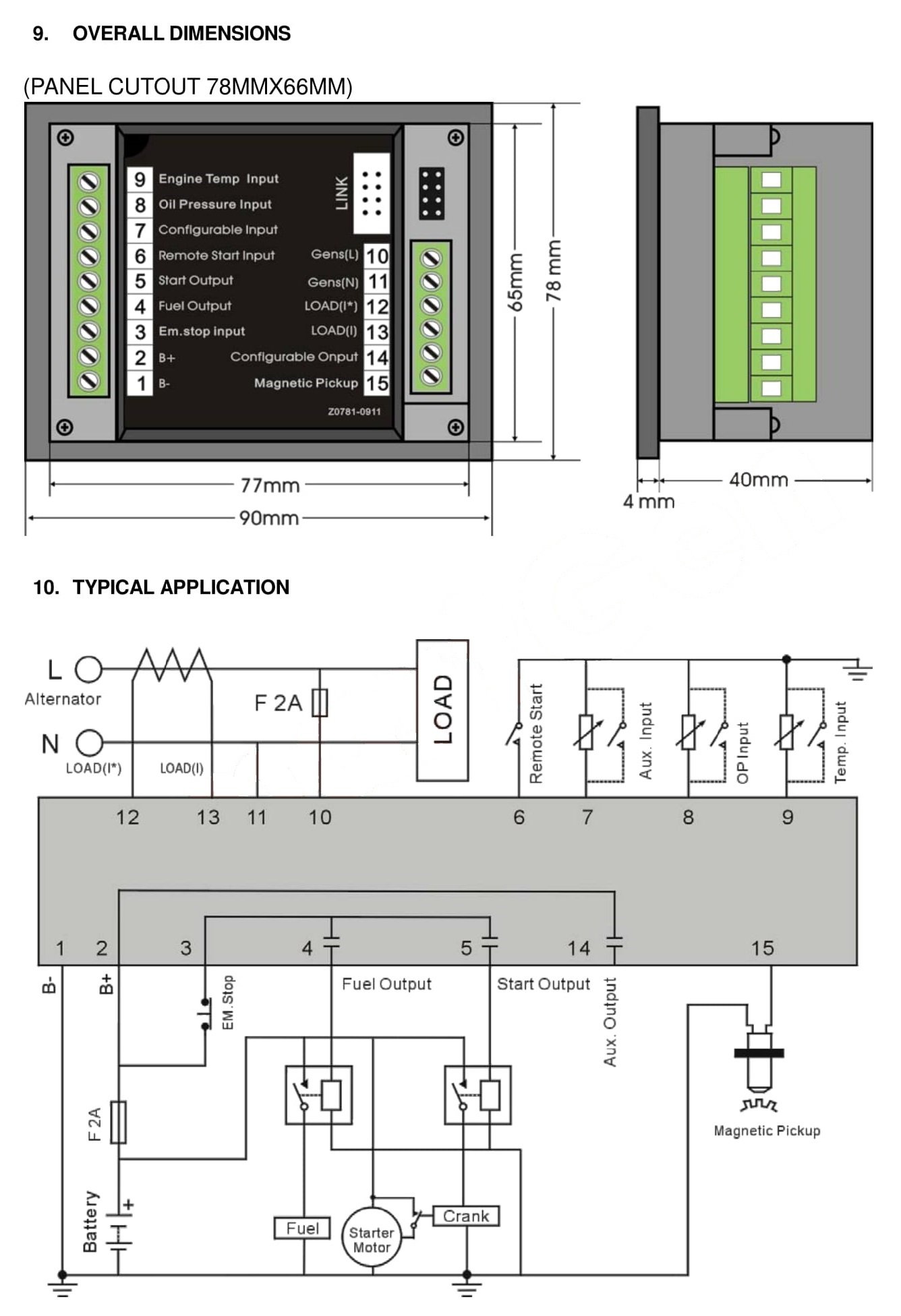 HGM1780 Manual & Remote Start Generator Controller Module - Reliable Power Backup for Home, RV & Outdoor Use