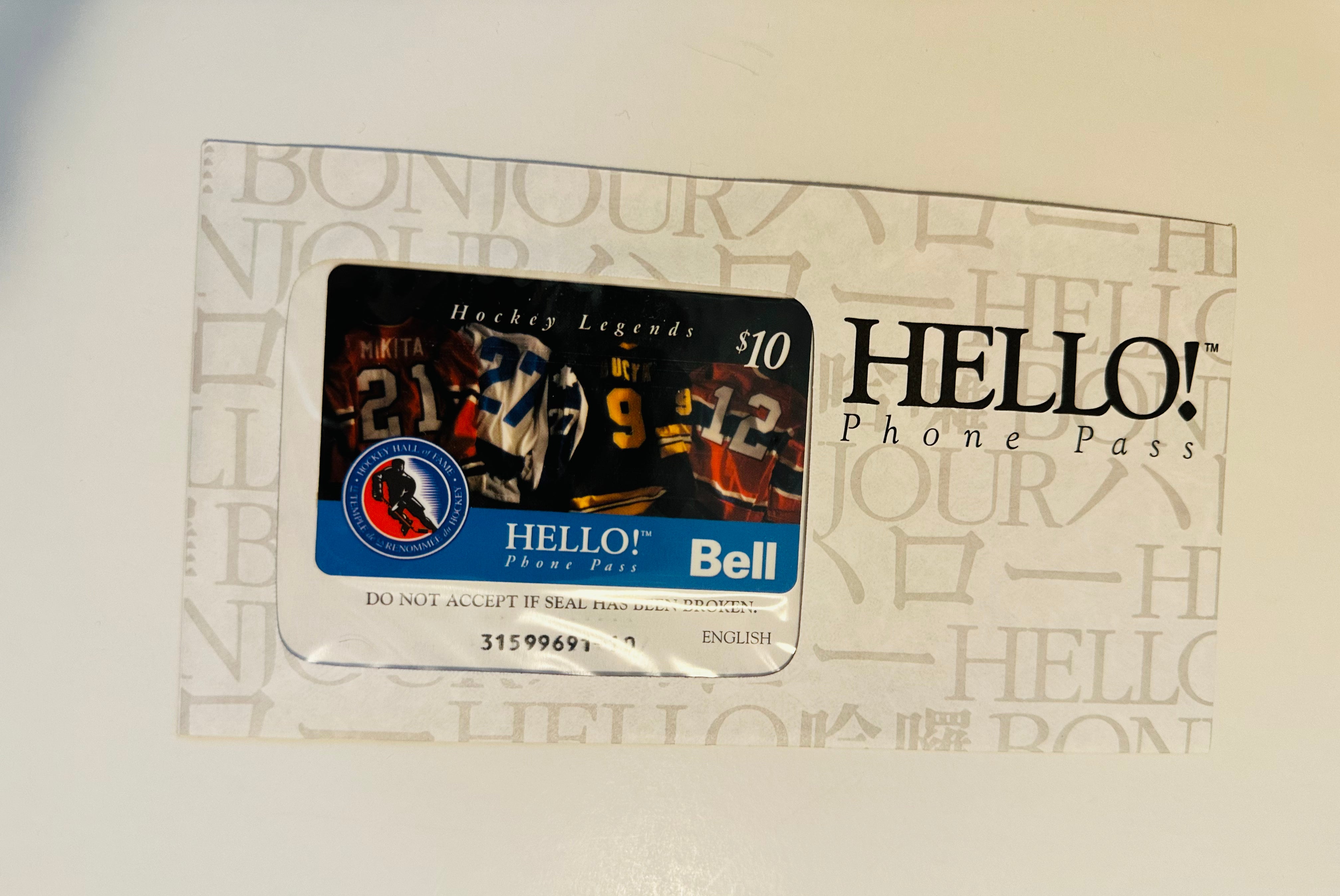 Vintage 1990s Hockey Hall of Fame Factory Sealed Collectible Phone Card - Perfect for Sports Memorabilia Collections & Nostalgic Gift Giving
