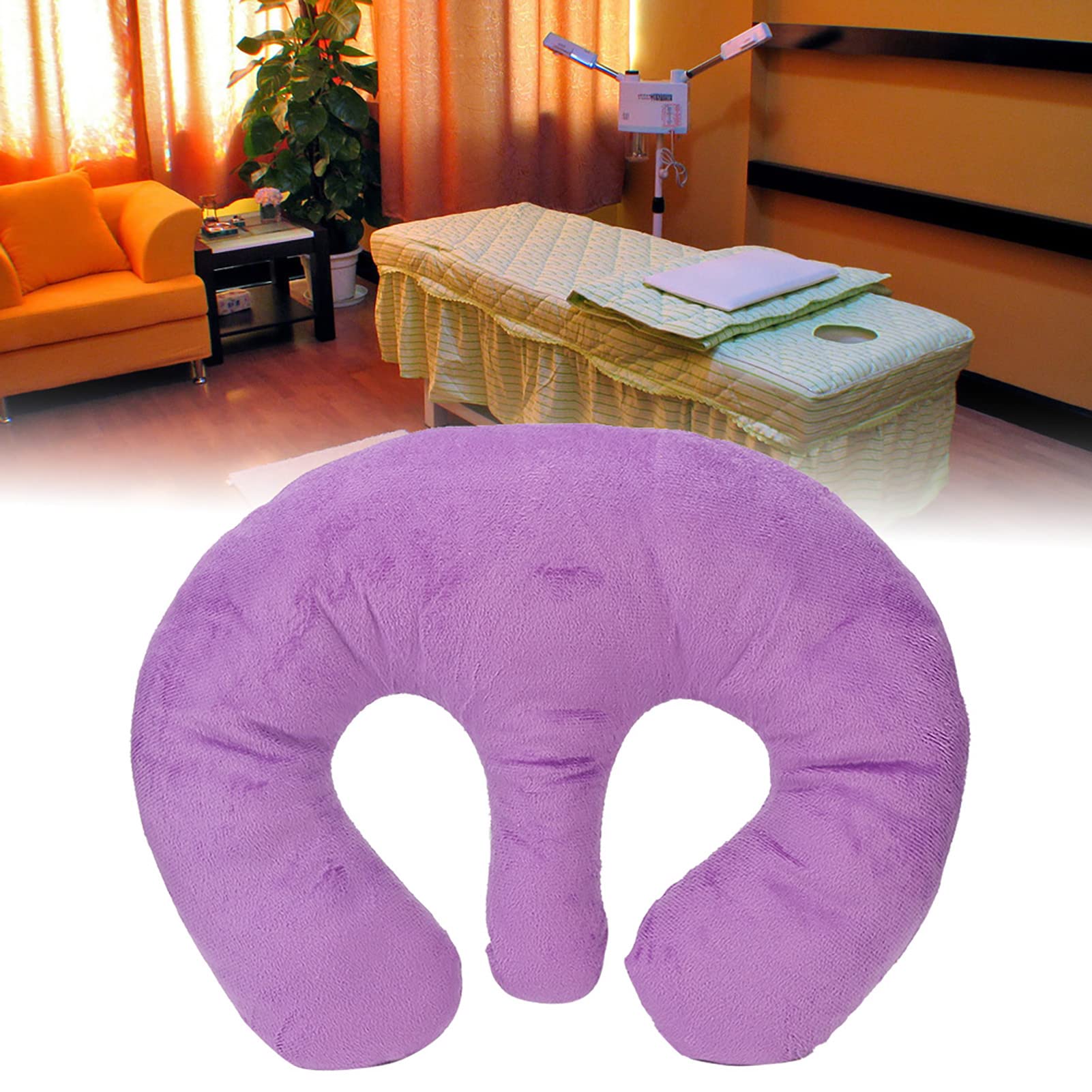 Anti-Wrinkle Chest Support Pillow for Massage Tables - Spa & Beauty Salon Cushion with Ergonomic Design (Dark Coffee) - Perfect for Facial Treatments, Massage Therapy & Skin Care Relaxation