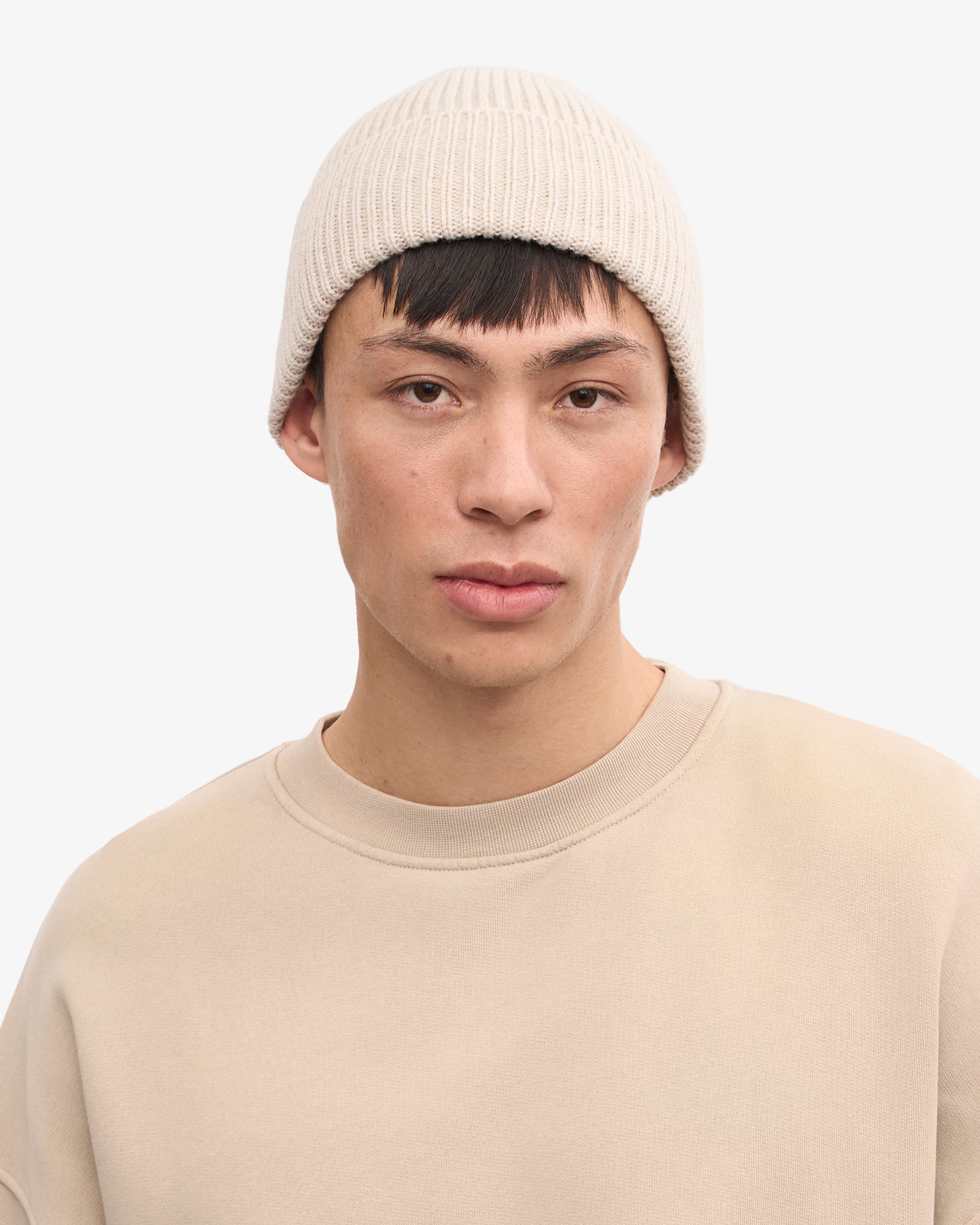 Premium Merino Wool Beanie - Soft & Warm Winter Hat for Men & Women - Ivory White - Perfect for Skiing, Hiking & Outdoor Activities
