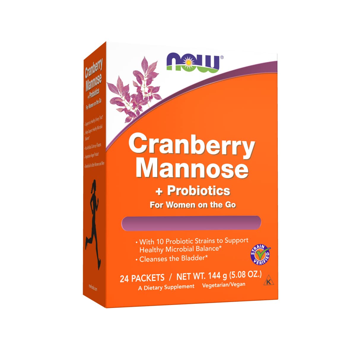 Now Foods Cranberry & D-Mannose with Probiotics Drink Mix Sticks - 24 Count (144g) | Pack of 6 | Urinary Tract & Digestive Health Support | Perfect for Travel, Gym & Daily Wellness