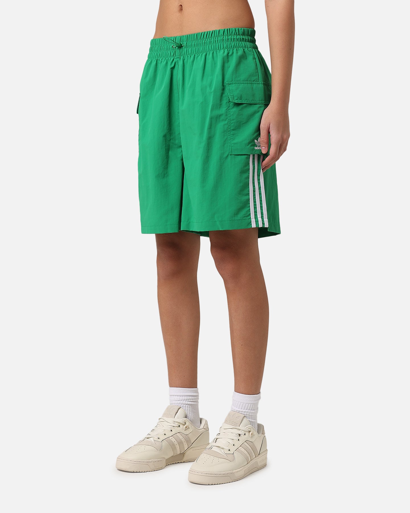 Adidas Women's Cargo Shorts - Green Athletic Casual Shorts for Running, Gym & Outdoor Activities
