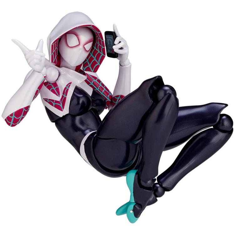 Amazing Yamaguchi Revoltech No. 004 Spider Gwen Action Figure - Highly Articulated Collectible for Marvel Fans & Anime Lovers - Perfect for Display, Photography & Cosplay Inspiration