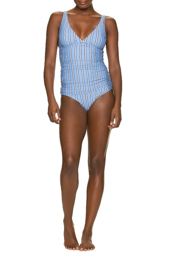 Bold Stripe Convertible Tankini Top - Adjustable Swimwear for Women | Perfect for Beach, Pool, and Vacation