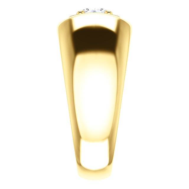 14KT Gold 3/4 Carat Round Diamond Solitaire Ring for Men - Perfect for Engagement, Wedding & Anniversary Gifts