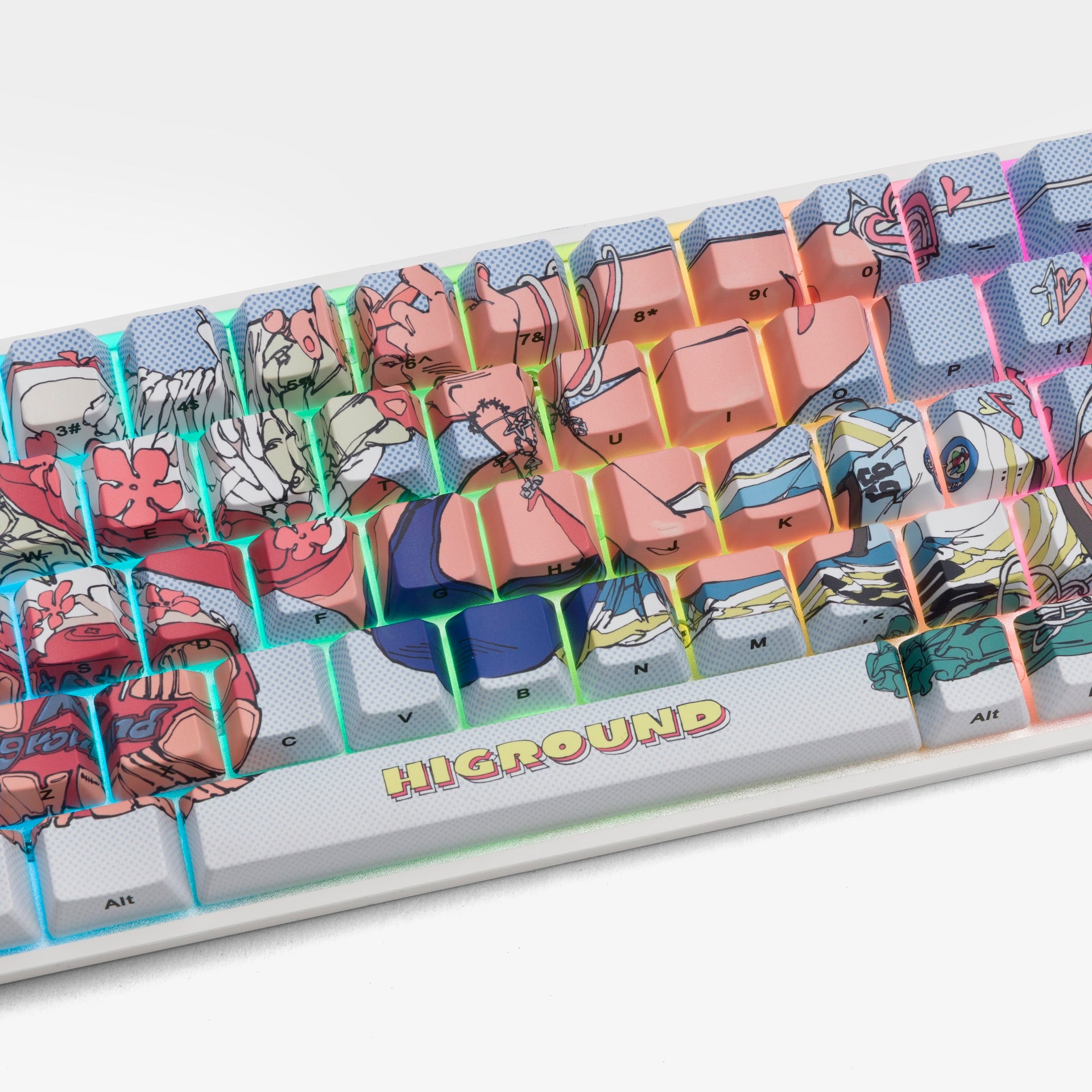 HG World Basecamp 65+ Mechanical Keyboard - Compact Wired Gaming Keyboard with RGB Backlit, Hot-Swappable Switches for PC/Mac - Perfect for Gaming, Office Work and Typing