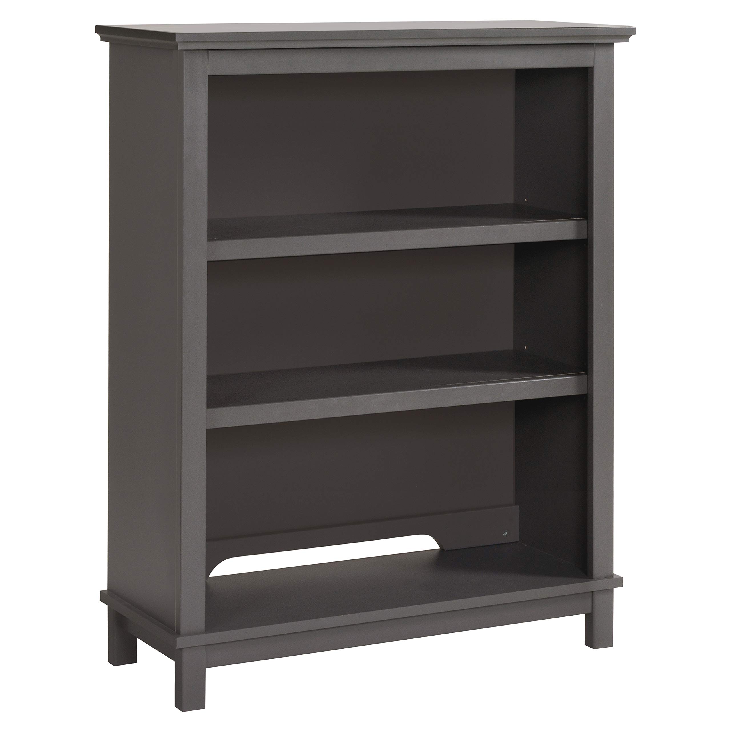 DaVinci Autumn Bookcase Hutch in Slate - Modern Storage Cabinet for Living Room, Office & Bedroom - Stylish Bookshelf with Adjustable Shelves for Home Decor & Organization