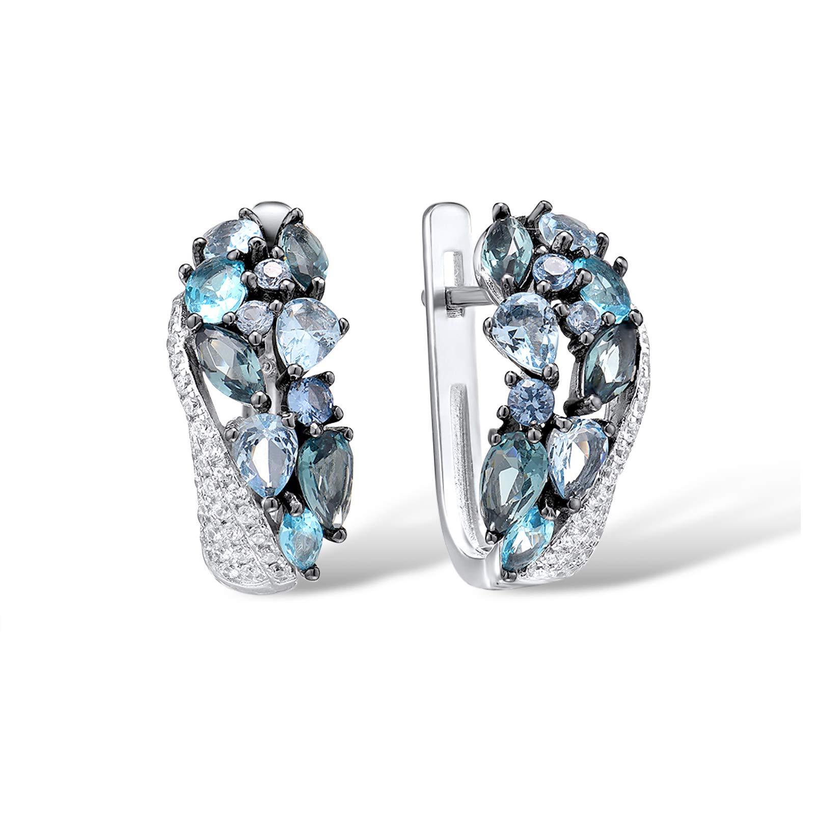 925 Sterling Silver Twist Dangle Earrings with Cubic Zirconia | Elegant Drop Earrings for Women | Perfect for Parties, Weddings & Date Nights