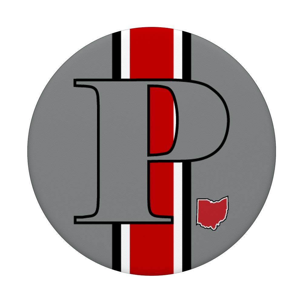 State of Ohio Letter P PopSocket PopGrip: Swappable Phone & Tablet Grip for Secure Hold, Perfect for Travel, Work, and Everyday Use